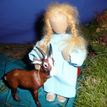 Bastelpackung Jugendlicher Erzählfigur Eglifgur Egli Schwarzenberger Krippenfigur selber machen